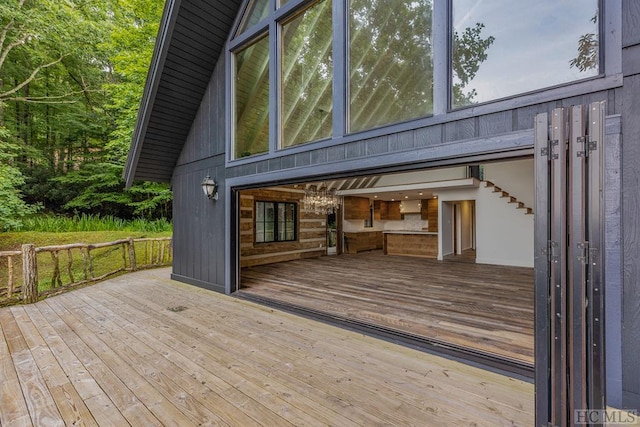 view of wooden terrace