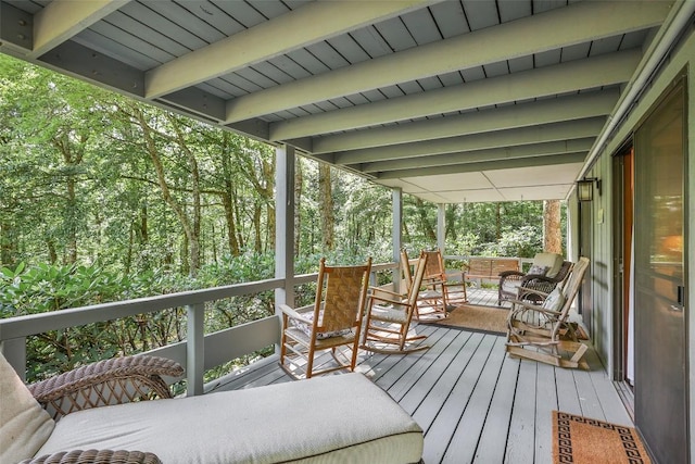 view of wooden deck