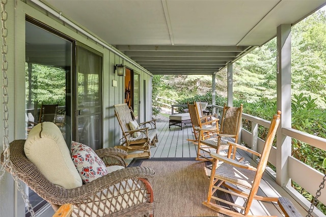 view of wooden deck