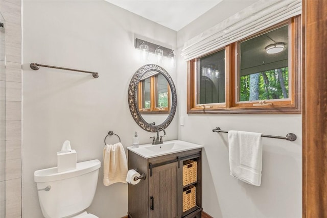 bathroom featuring toilet and vanity