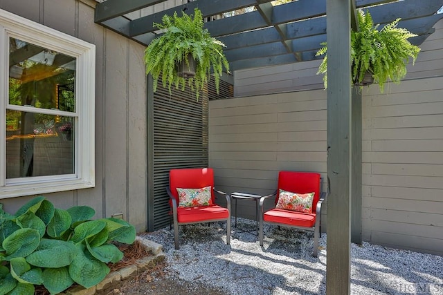 view of patio / terrace with a pergola