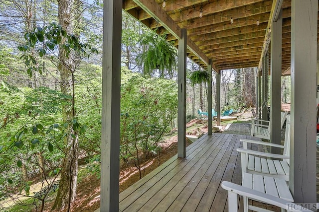 view of wooden terrace