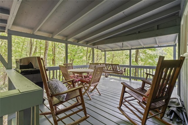 233 Strawberry Hill Rd, Cullowhee, NC 28723 - view of wooden terrace