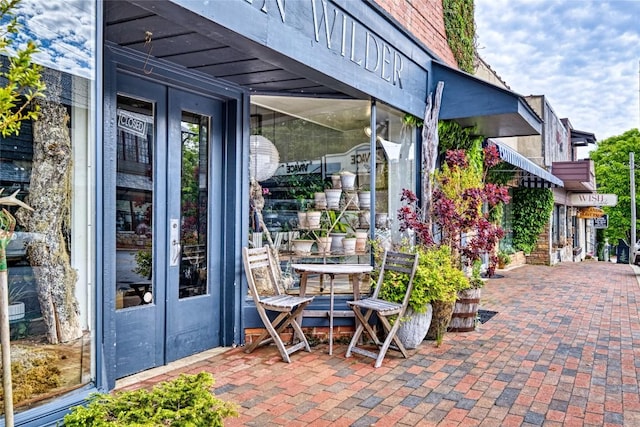 view of patio with french doors