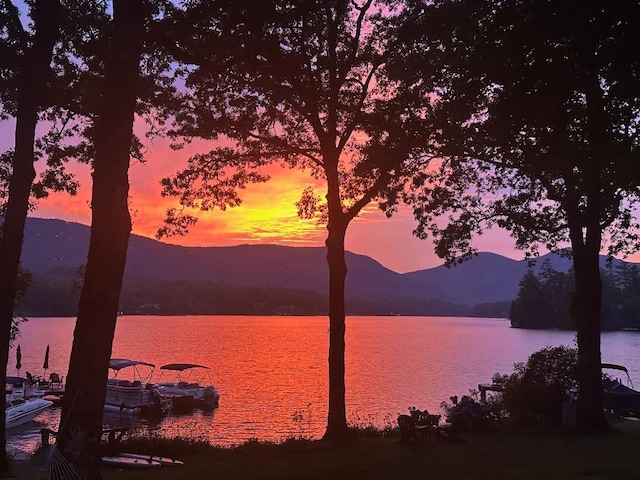 28 Toxaway Pt Unit 7, Lake Toxaway, NC 28747 - water view featuring a mountain backdrop