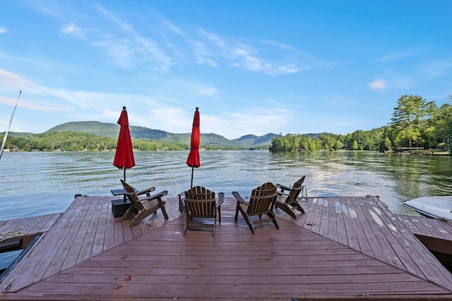 28 Toxaway Pt Unit 7, Lake Toxaway, NC 28747 - dock area featuring a water and mountain view