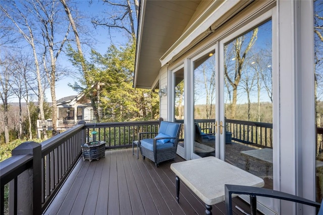 view of wooden deck