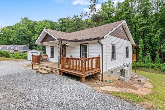 229 Yellow Bird Branch Rd, Sylva, NC 28779 - view of front of property featuring a storage shed and roof with shingles