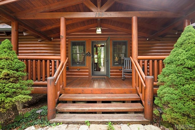 view of doorway to property