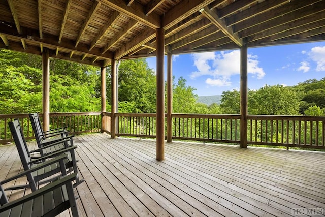 view of wooden terrace