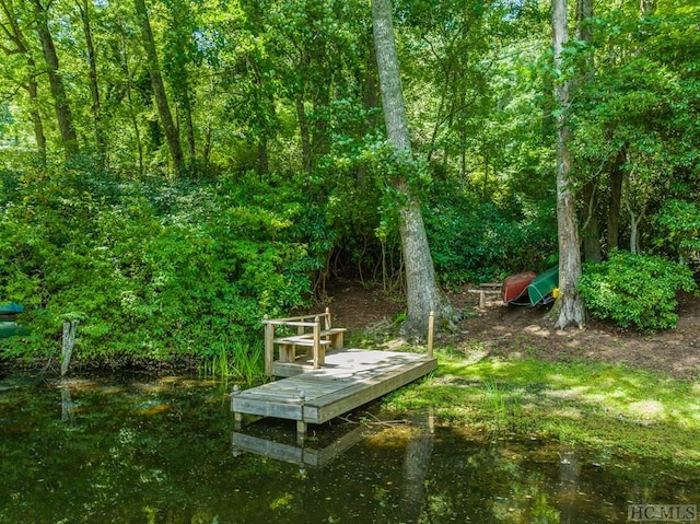 view of yard with a water view