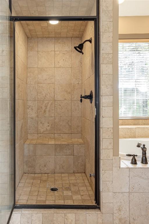 61 Indian Falls Way, Lake Toxaway, NC 28747 - bathroom with a shower stall and a garden tub