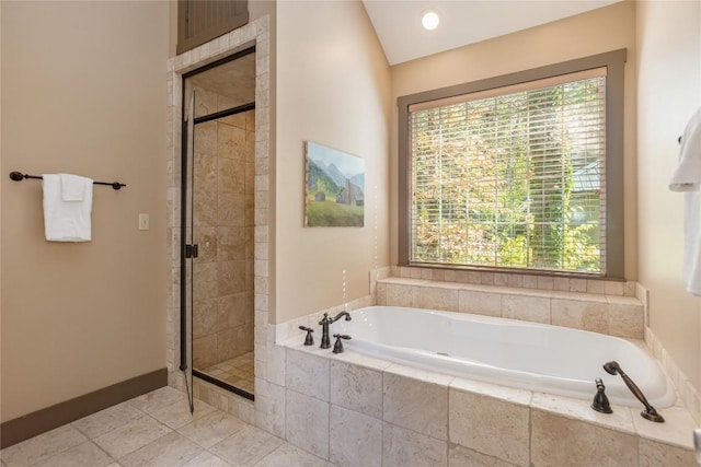 61 Indian Falls Way, Lake Toxaway, NC 28747 - bathroom with a bath, a stall shower, and plenty of natural light