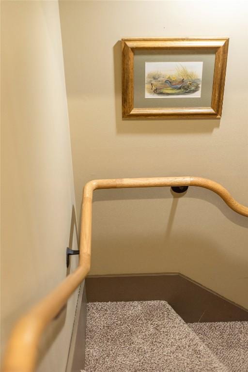 61 Indian Falls Way, Lake Toxaway, NC 28747 - stairs featuring carpet flooring
