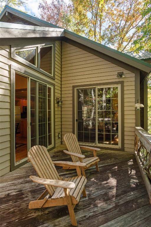 61 Indian Falls Way, Lake Toxaway, NC 28747 - view of wooden terrace