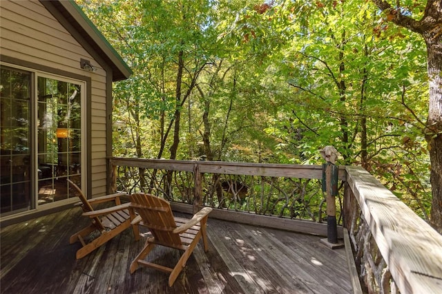 61 Indian Falls Way, Lake Toxaway, NC 28747 - deck featuring a wooded view