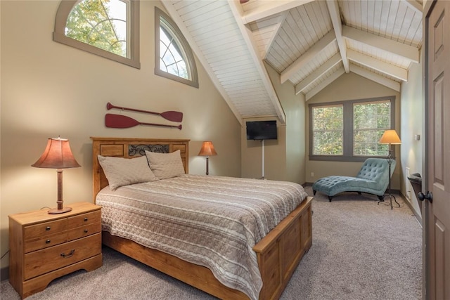 61 Indian Falls Way, Lake Toxaway, NC 28747 - carpeted bedroom featuring wood ceiling