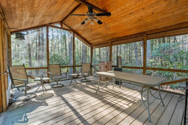 776 Stillmont Cir, Cashiers, NC 28717 - sunroom featuring a ceiling fan