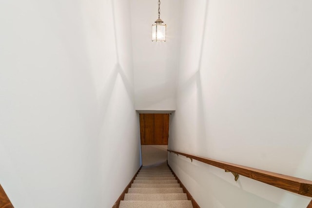 776 Stillmont Cir, Cashiers, NC 28717 - stairway with carpet floors and a high ceiling