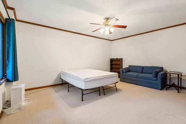 776 Stillmont Cir, Cashiers, NC 28717 - carpeted bedroom with a ceiling fan, baseboards, and ornamental molding