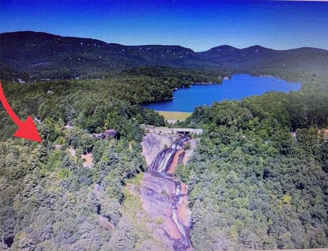 11 Lower Tanglewood Dr E, Lake Toxaway, NC 28747 - birds eye view of property with a forest view and a water and mountain view
