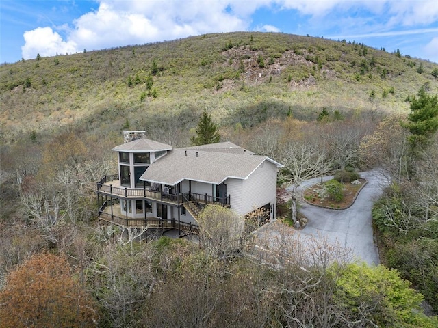 aerial view of property and surrounding area