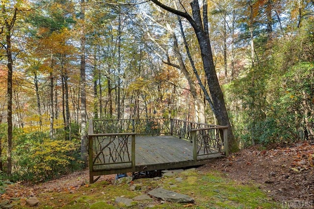 view of wooden deck