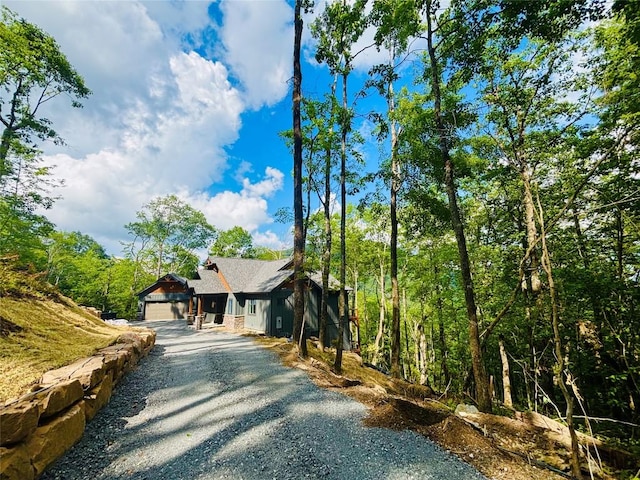 99 Sori Ln, Sapphire, NC 28774 - view of front of property featuring driveway and an attached garage