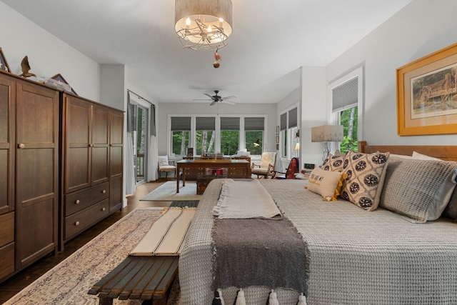 1582 New Settlers Way, Glenville, NC 28736 - bedroom featuring dark wood-style floors