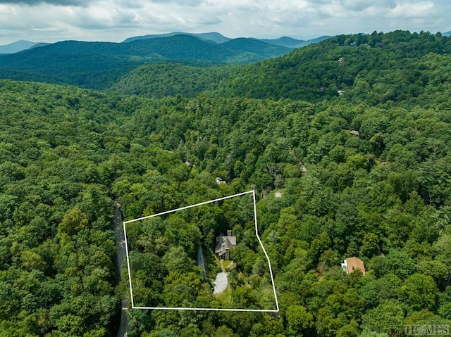 aerial view featuring a mountain view