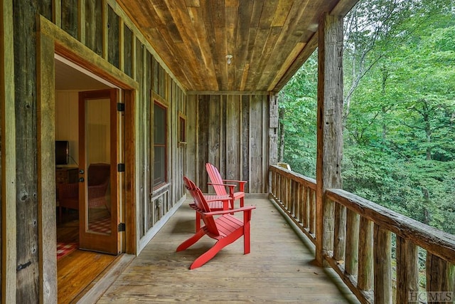 view of wooden terrace