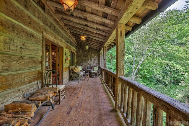 view of wooden deck