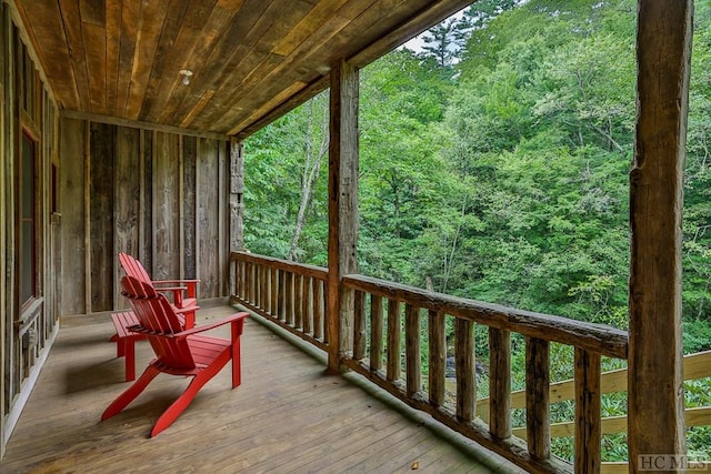 view of wooden terrace