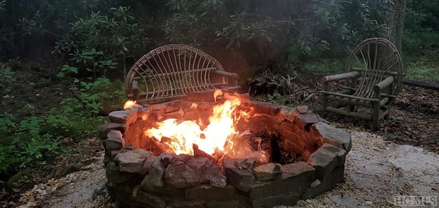 details with a fire pit