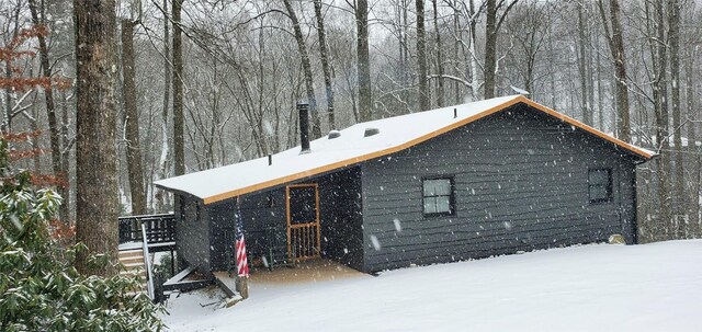 116 Shoal Creek Rd, Scaly Mountain, NC 28775 - view of snow covered property
