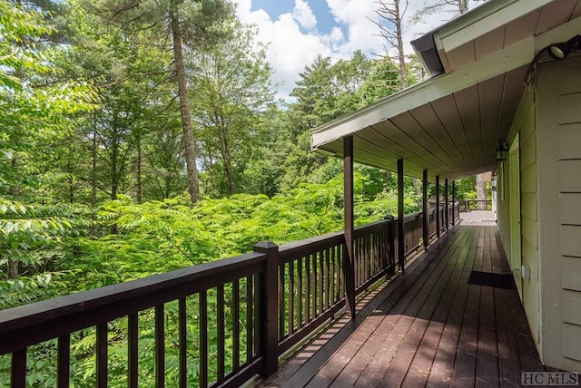 view of wooden terrace