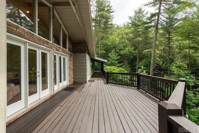 deck with french doors