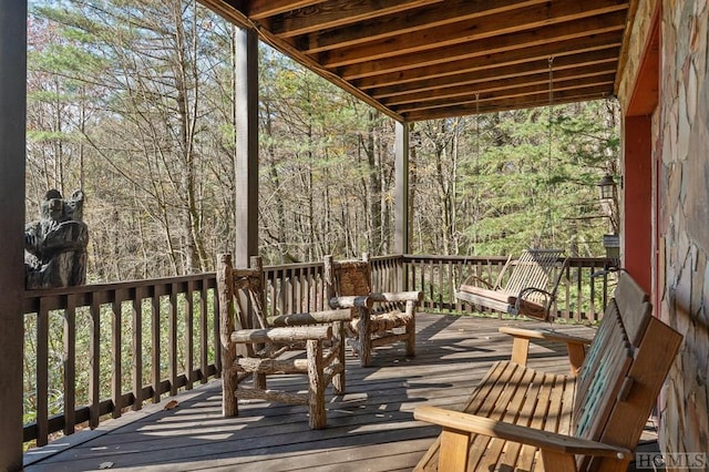 view of wooden deck