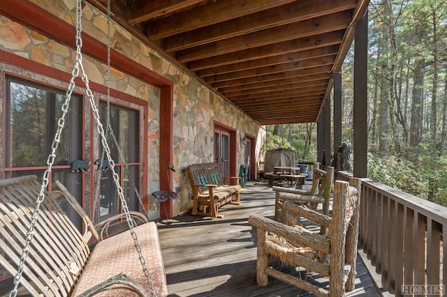 view of wooden terrace