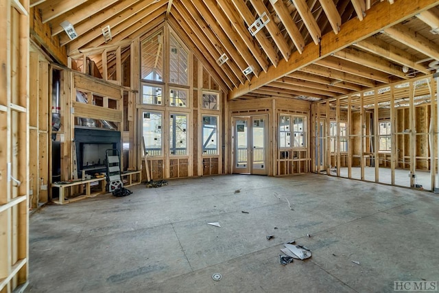 misc room featuring a high ceiling