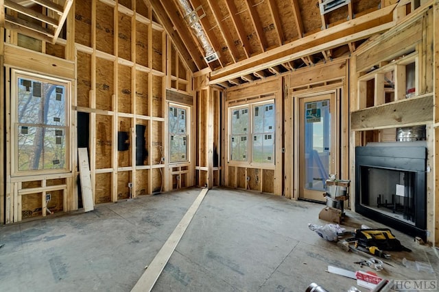 miscellaneous room with a fireplace