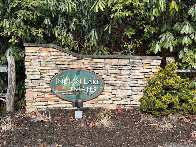 view of community sign