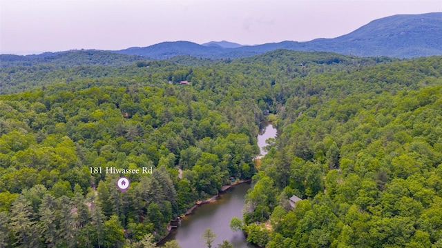 181 Hiwassee Rd, Lake Toxaway, NC 28747 - aerial view of a forest and a water and mountain view