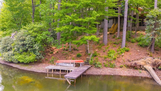 181 Hiwassee Rd, Lake Toxaway, NC 28747 - dock with stairs and a water view
