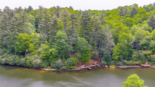 181 Hiwassee Rd, Lake Toxaway, NC 28747 - aerial view of a nearby body of water and a heavily wooded area