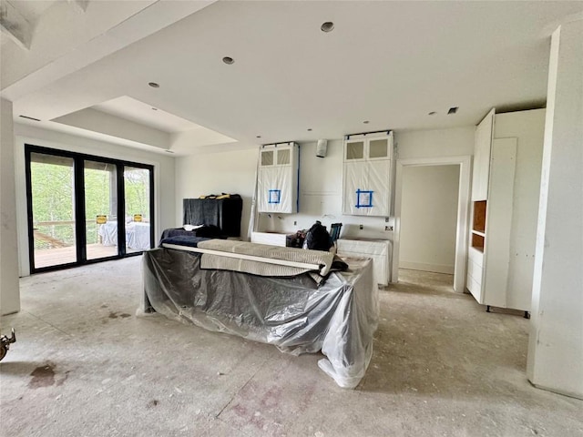2385 Magnolia Dr, Highlands, NC 28741 - living area featuring a tray ceiling