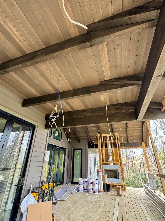 2385 Magnolia Dr, Highlands, NC 28741 - view of wooden terrace