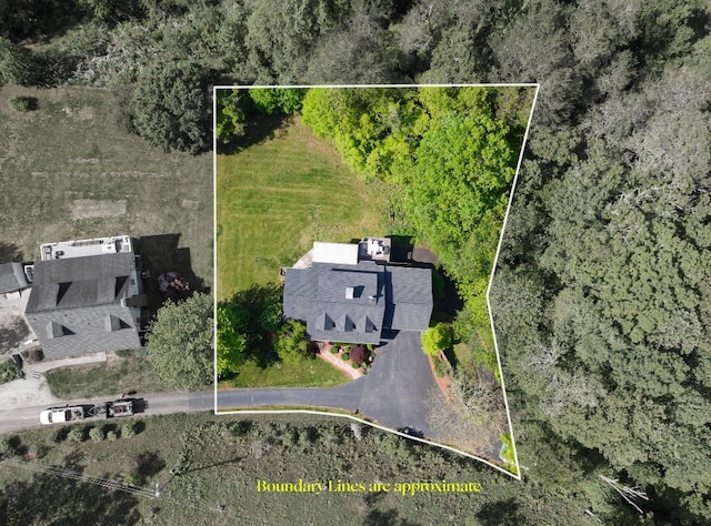 aerial view of property's location with property boundaries highlighted
