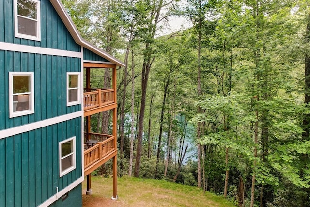 1018N Norton Rd, Cashiers, NC 28717 - view of yard with a deck and a wooded view