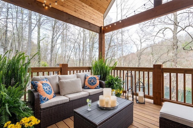 1018N Norton Rd, Cashiers, NC 28717 - deck featuring outdoor lounge area